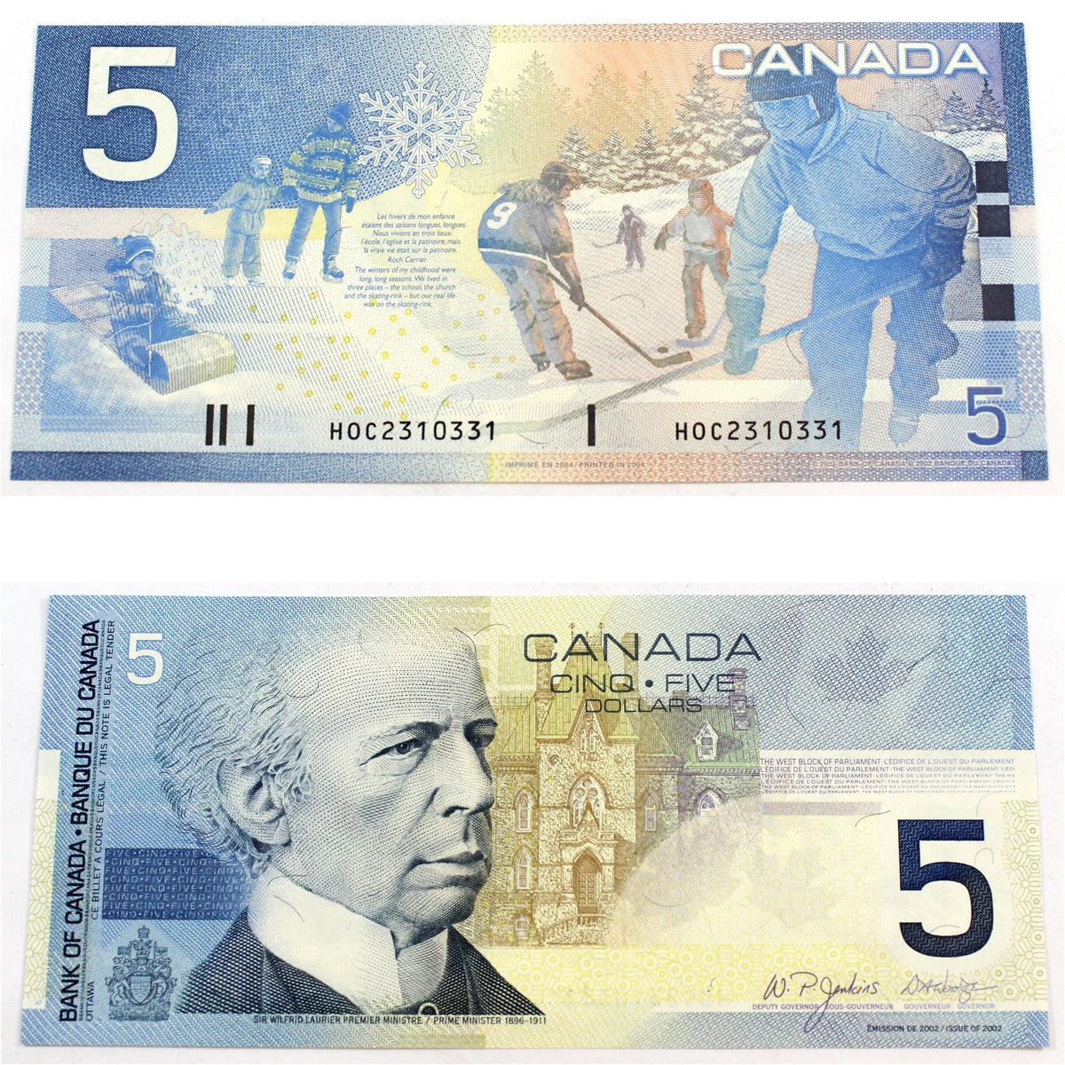BC-62b 2004 Canada $5 Jenkins-Dodge, HOC, Choice Uncirculated (CUNC63)