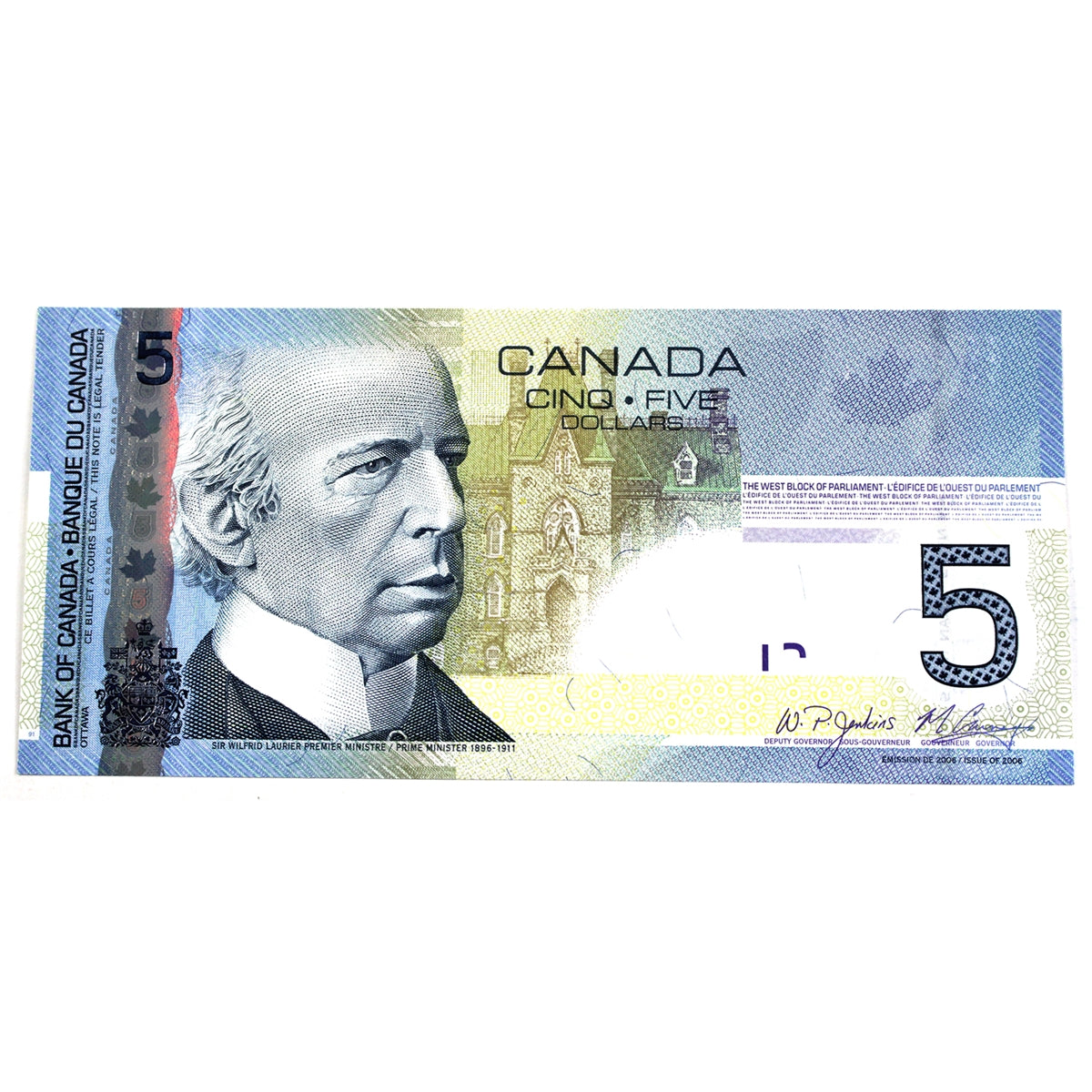 BC-67b 2008 Canada $5 Jenkins-Carney, AAA, Uncirculated (MS60)