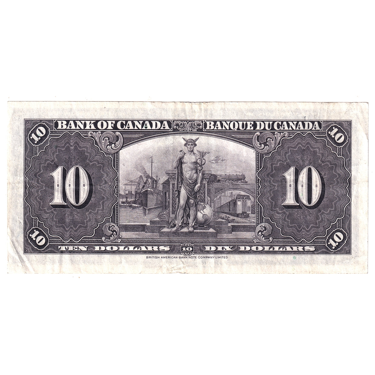 BC-24b 1937 Canada $10 Gordon-Towers, T/D, VF