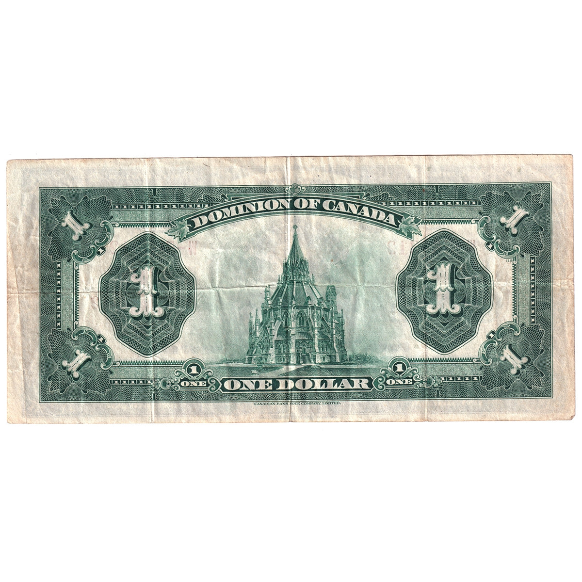 DC-25g 1923 Dominion $1 McCavour-Saunders, Red Seal, Group 2, Series W, VF-EF (VF30)