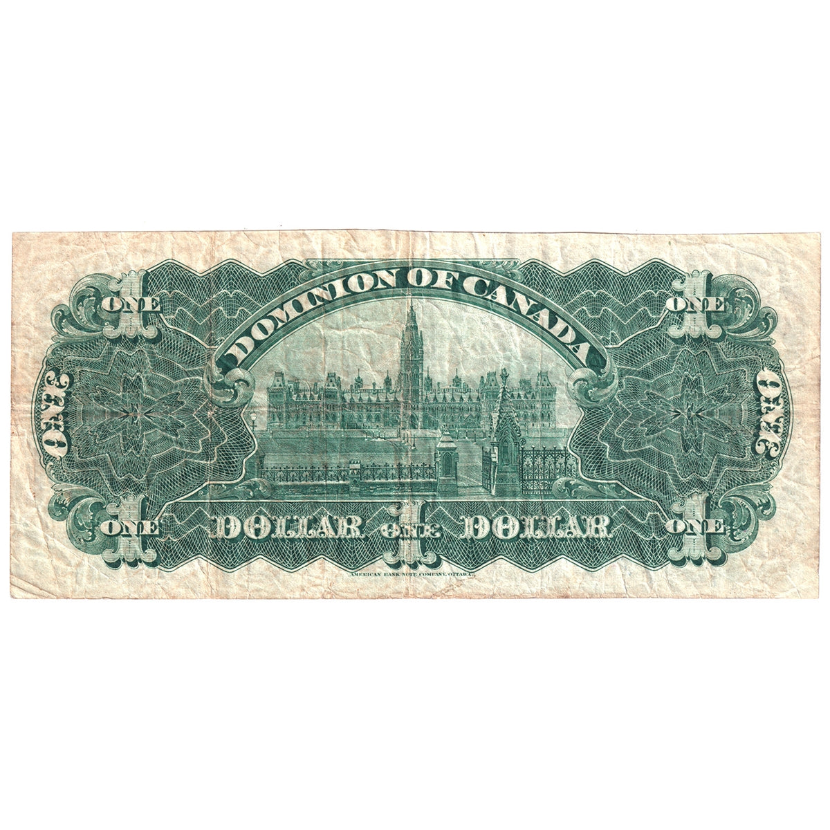 DC-18b 1911 Dominion $1 Various-Boville, Green Line, Very Fine (VF20)
