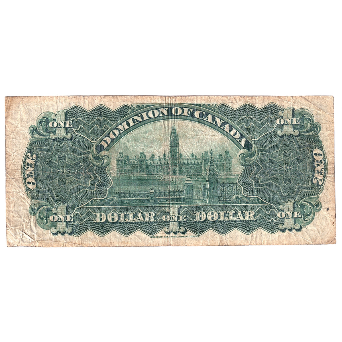 DC-18d 1911 Dominion $1 Various-Boville, Black Line, Fine (F12)
