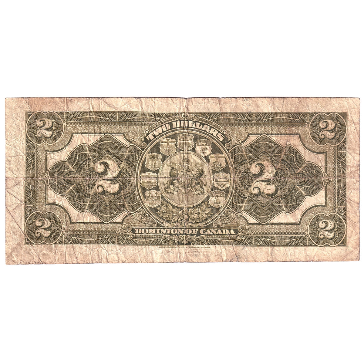 DC-22c 1914 Dominion $2 Various-Saunders, No Seal, Fine (F12)