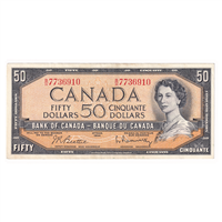BC-42b 1954 Canada $50 Beattie-Rasminsky, B/H, EF-AU (EF45)