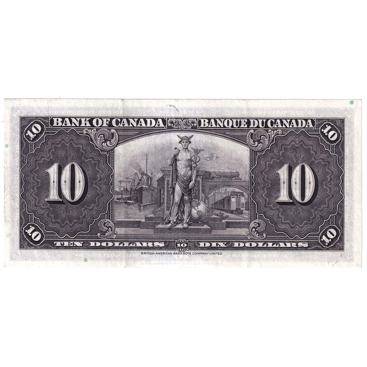 BC-24b 1937 Canada $10 Gordon-Towers, X/D, Extra Fine (EF40)