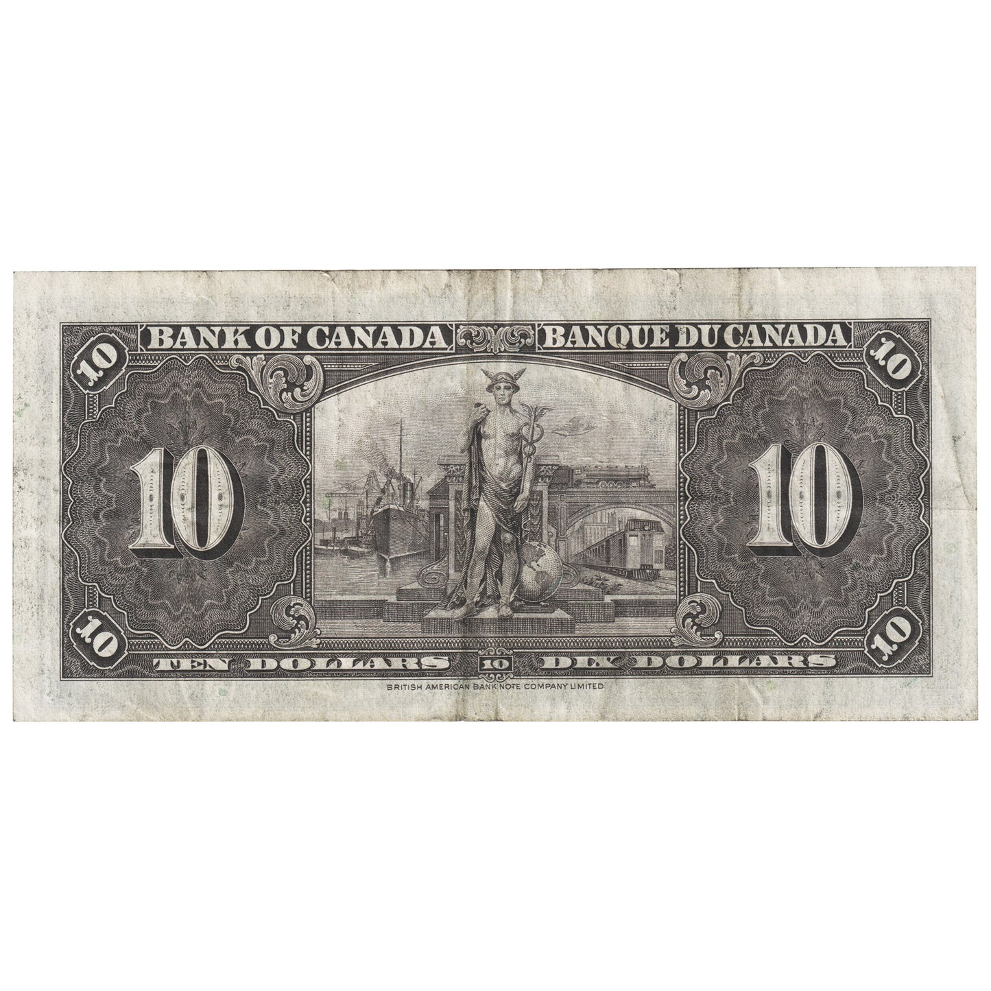 BC-24b 1937 Canada $10 Gordon-Towers, X/D, VF-EF