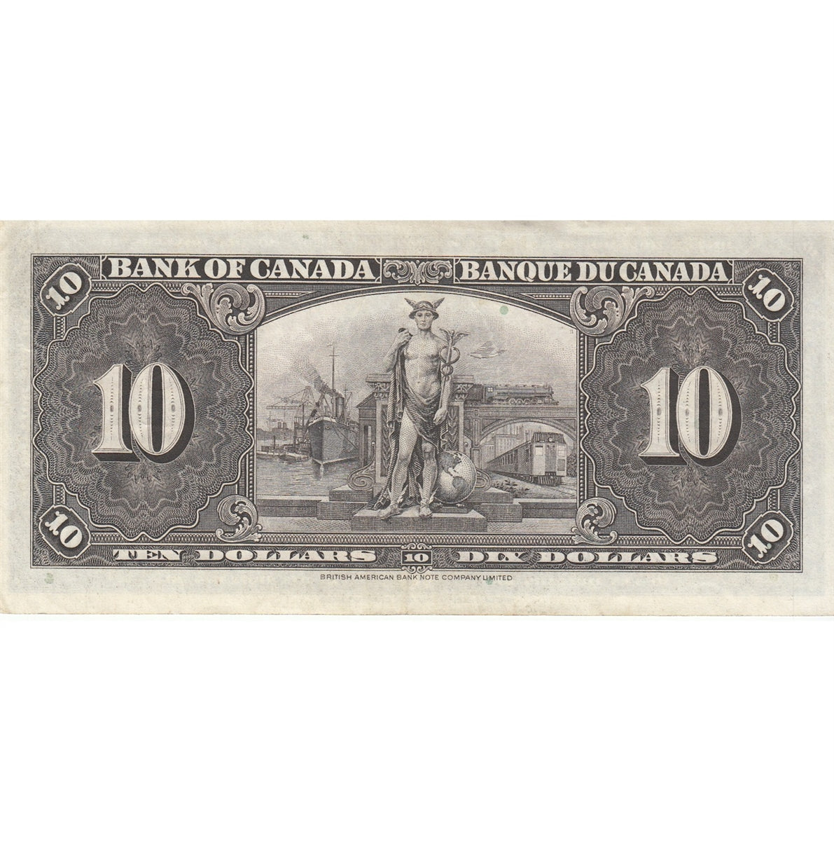 BC-24c 1937 Canada $10 Coyne-Towers, C/T, Extra Fine (EF40)