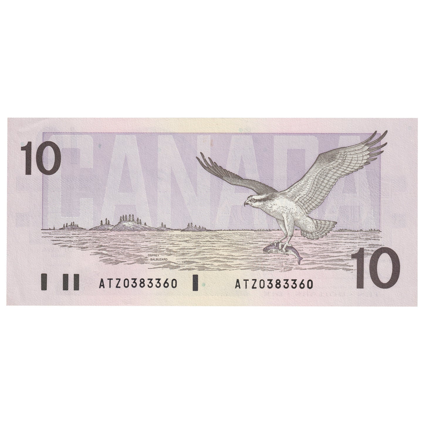 BC-57a 1989 Canada $10 Thiessen-Crow, ATZ, AU-UNC