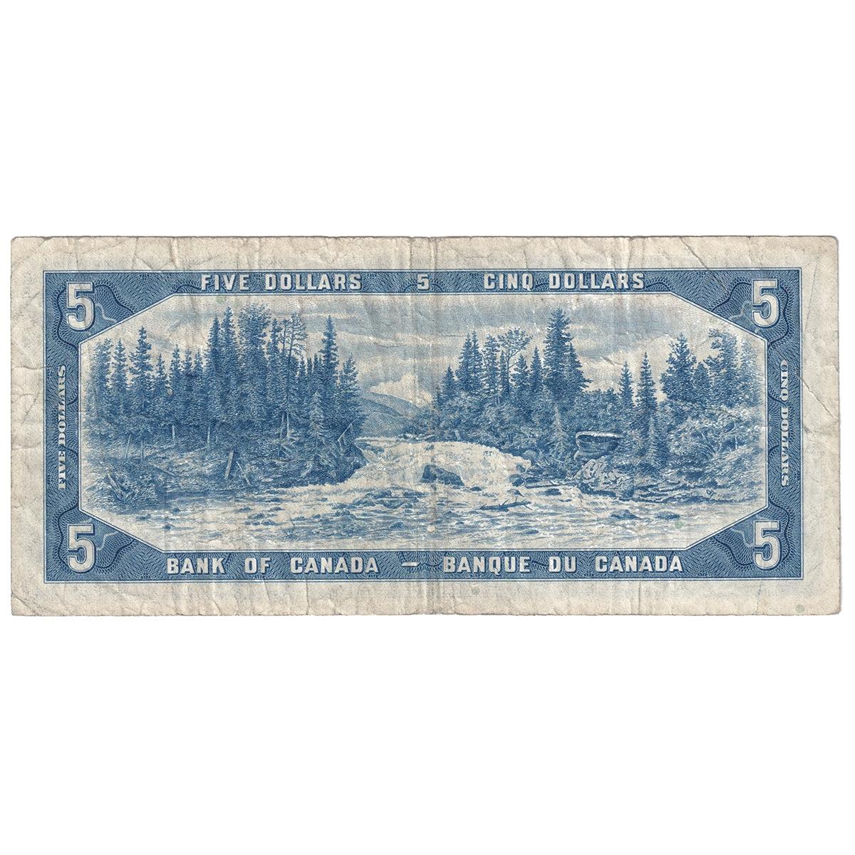 BC-39b 1954 Canada $5 Beattie-Rasminsky, I/S, Fine (F12)