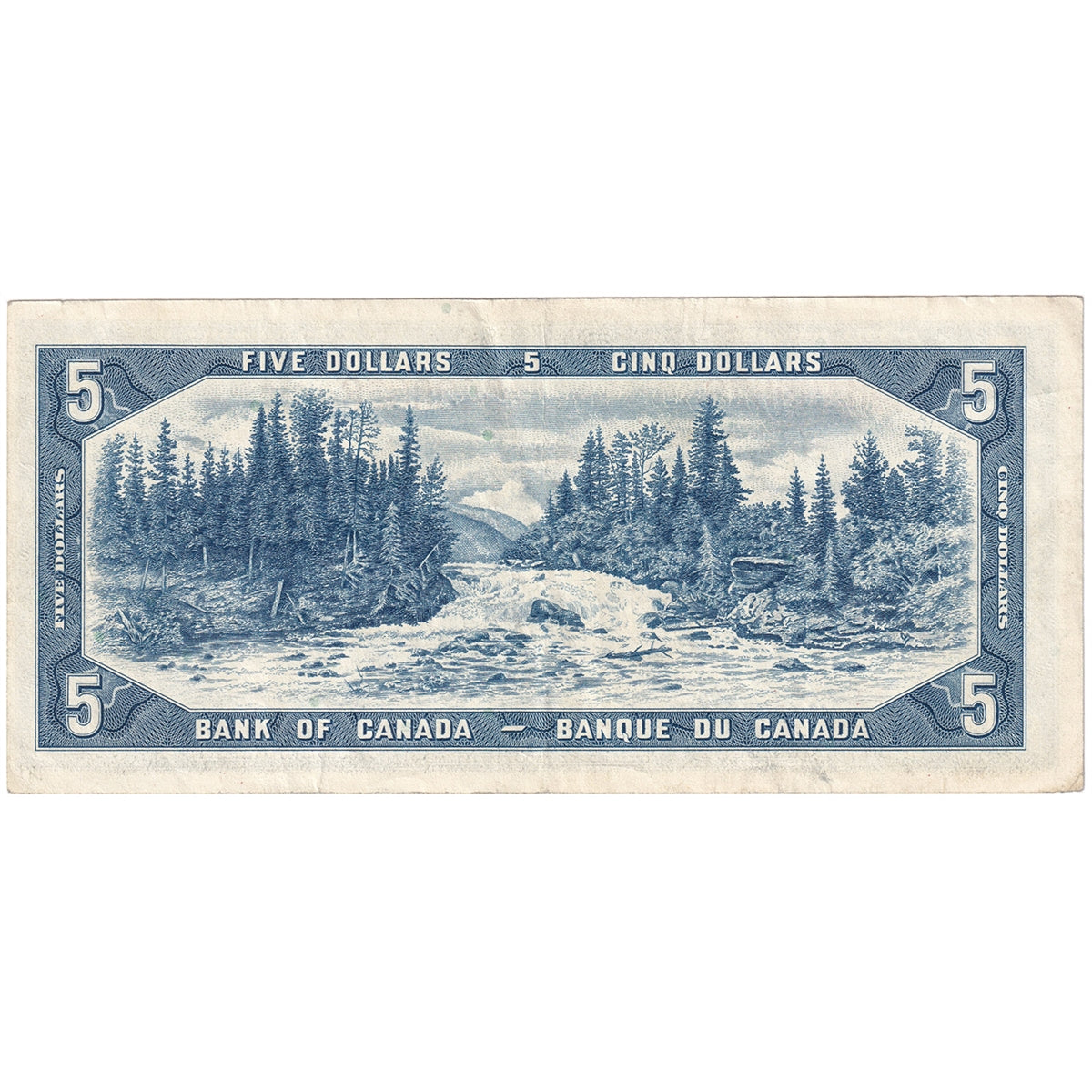 BC-39b 1954 Canada $5 Beattie-Rasminsky, Z/S, Extra Fine (EF40)