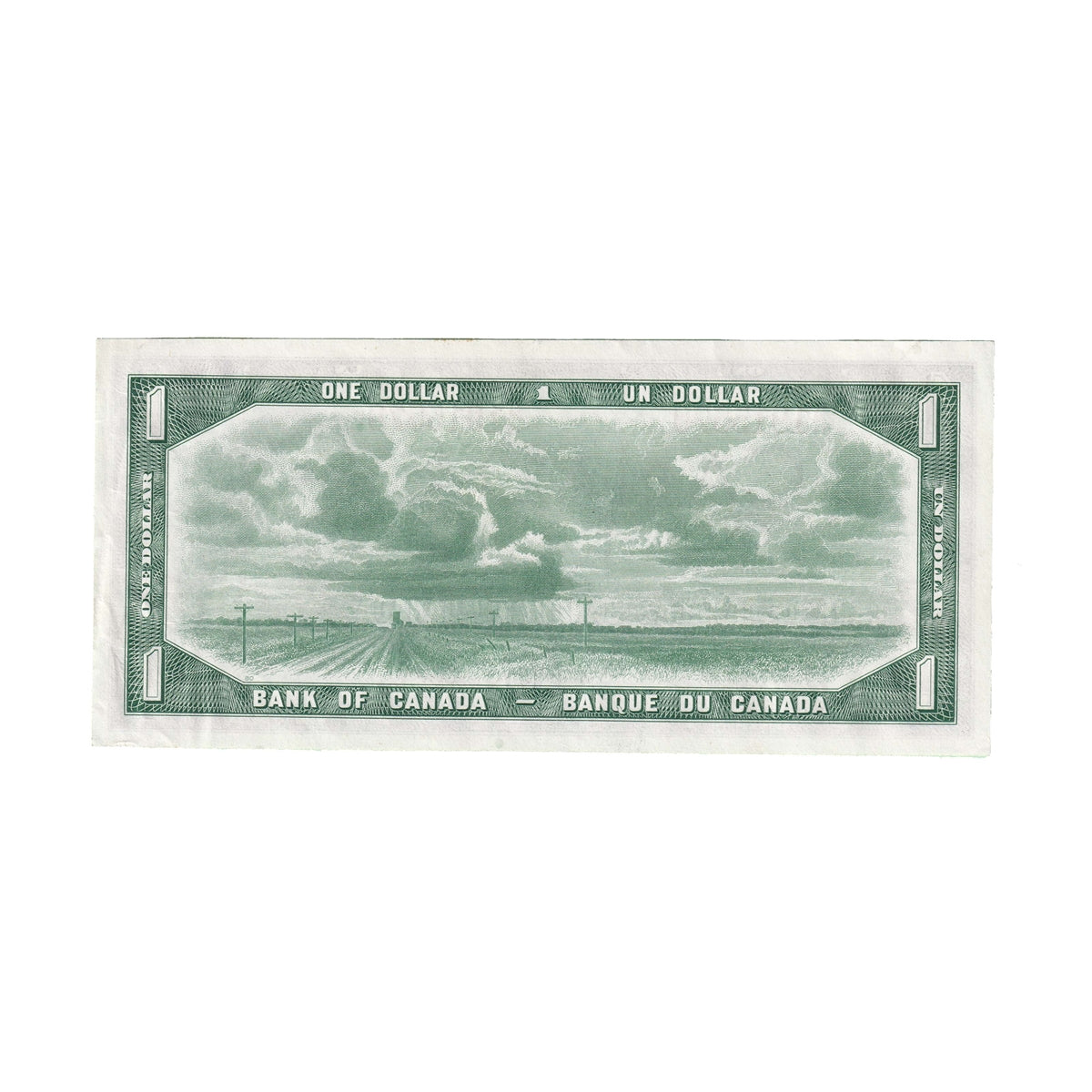 BC-37b 1954 Canada $1 Beattie-Rasminsky, G/N, Almost Uncirculated (AU50)