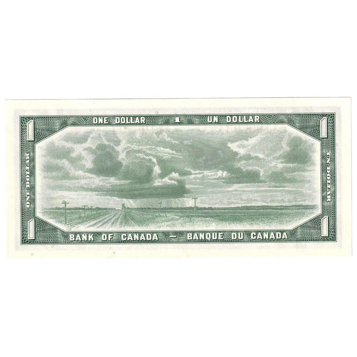 BC-37b 1954 Canada $1 Beattie-Rasminsky, T/O, CUNC
