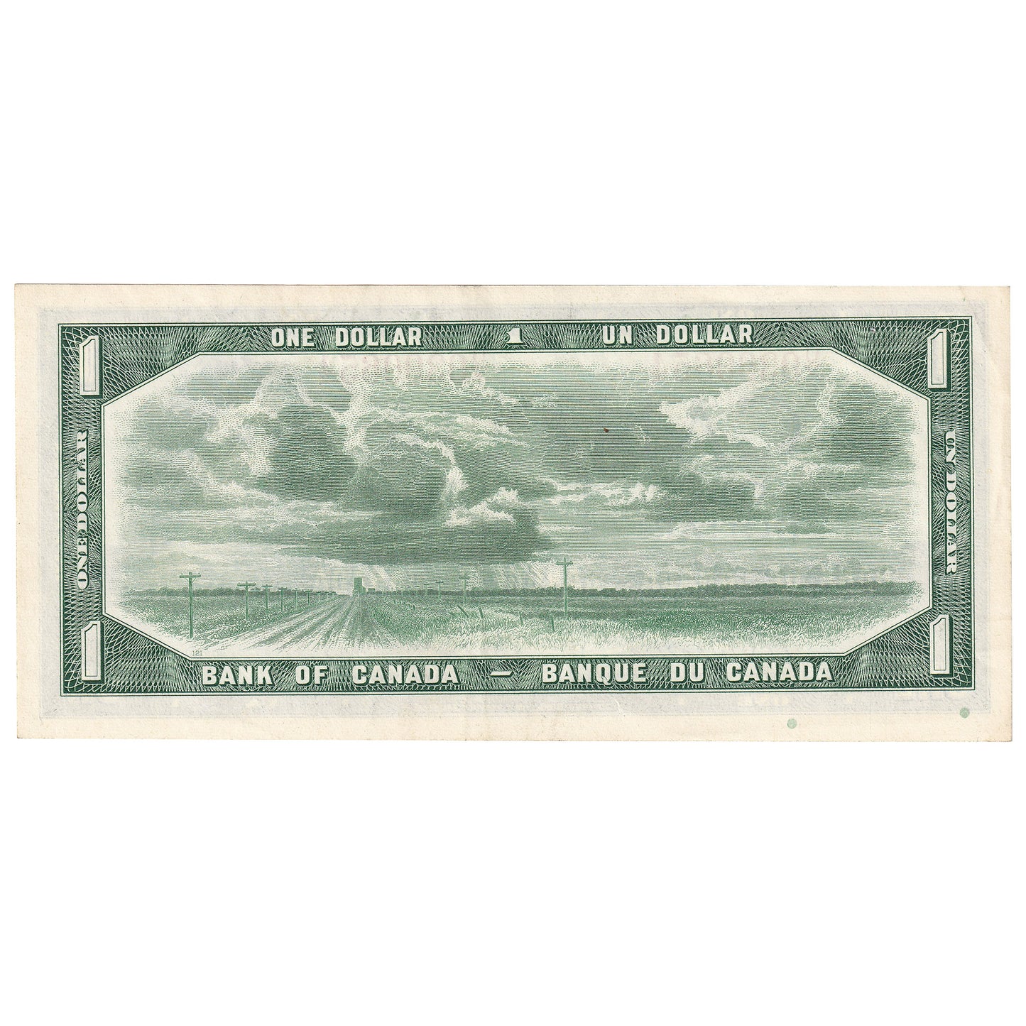 BC-37b 1954 Canada $1 Beattie-Rasminsky, U/Y, EF-AU (EF45)