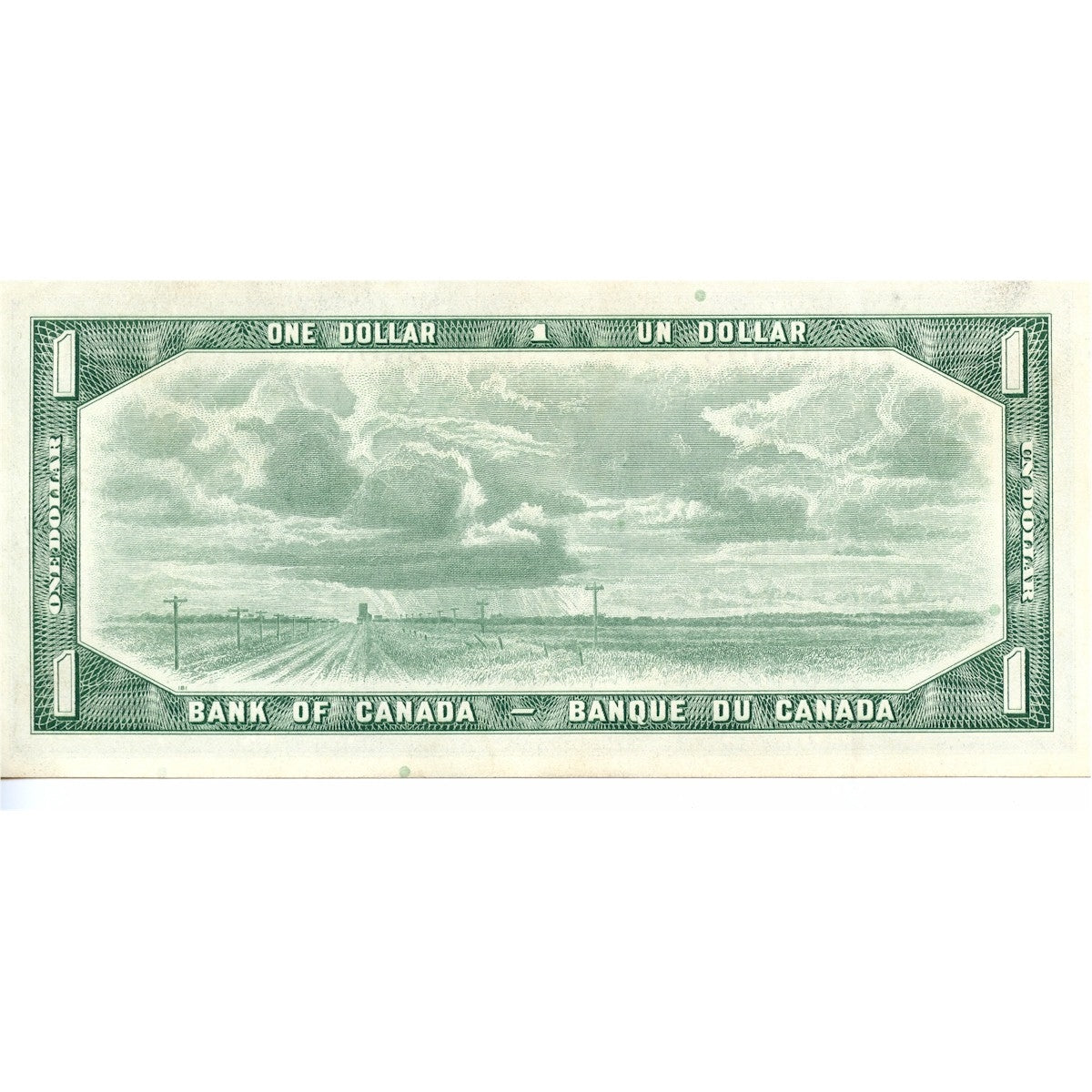 BC-37b-i 1954 Canada $1 Beattie-Rasminsky, H/F, AU-UNC