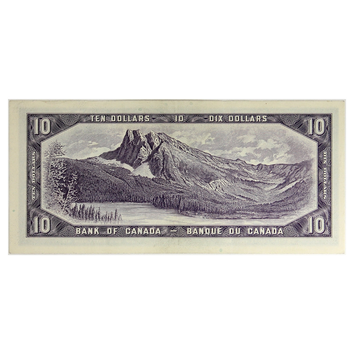 BC-40b 1954 Canada $10 Beattie-Rasminsky, Z/T, Extra Fine (EF40)
