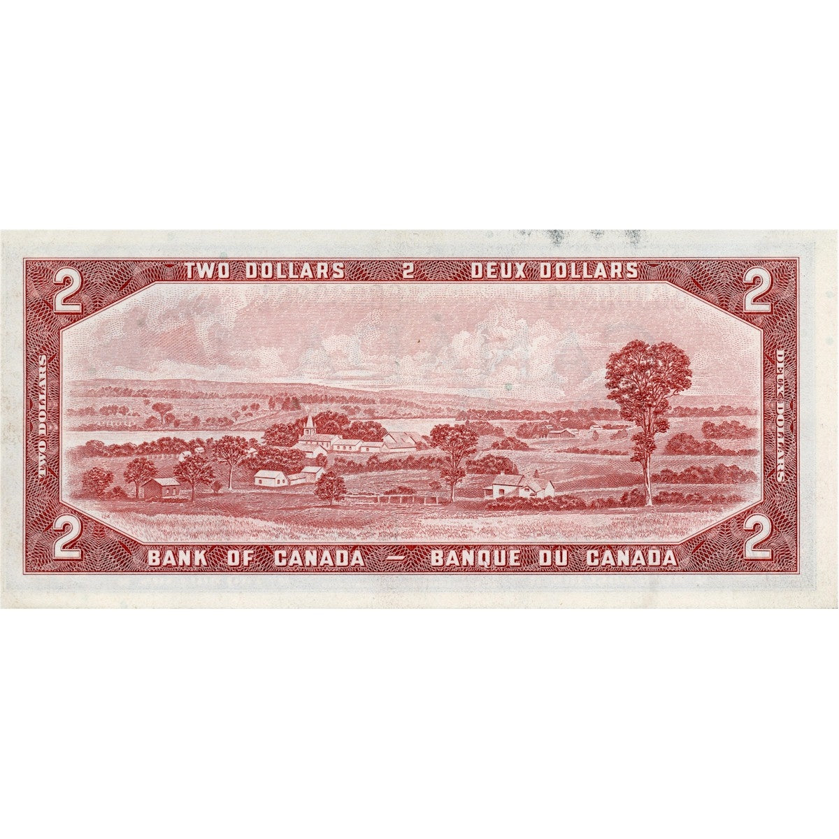 BC-38b 1954 Canada $2 Beattie-Rasminsky, C/U, Almost Uncirculated (AU50)