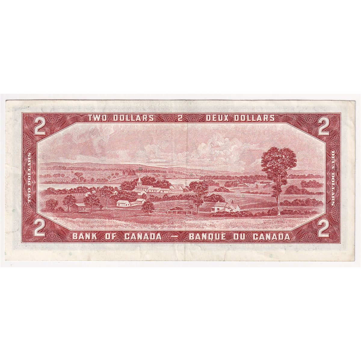 BC-38b 1954 Canada $2 Beattie-Rasminsky, F/U, Extra Fine (EF40)