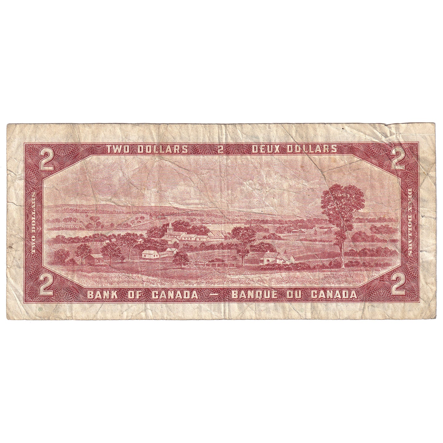 BC-38bT 1954 Canada $2 Beattie-Rasminsky, S/R, Test Note, Fine (F12)
