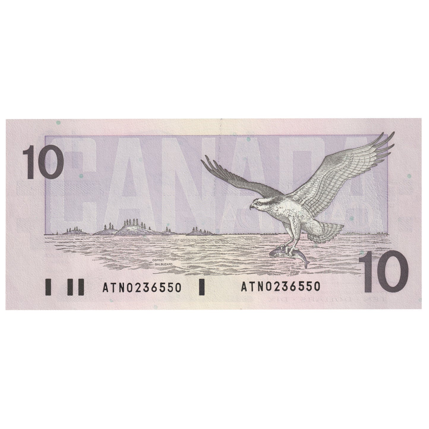 BC-57a 1989 Canada $10 Thiessen-Crow, ATN, UNC