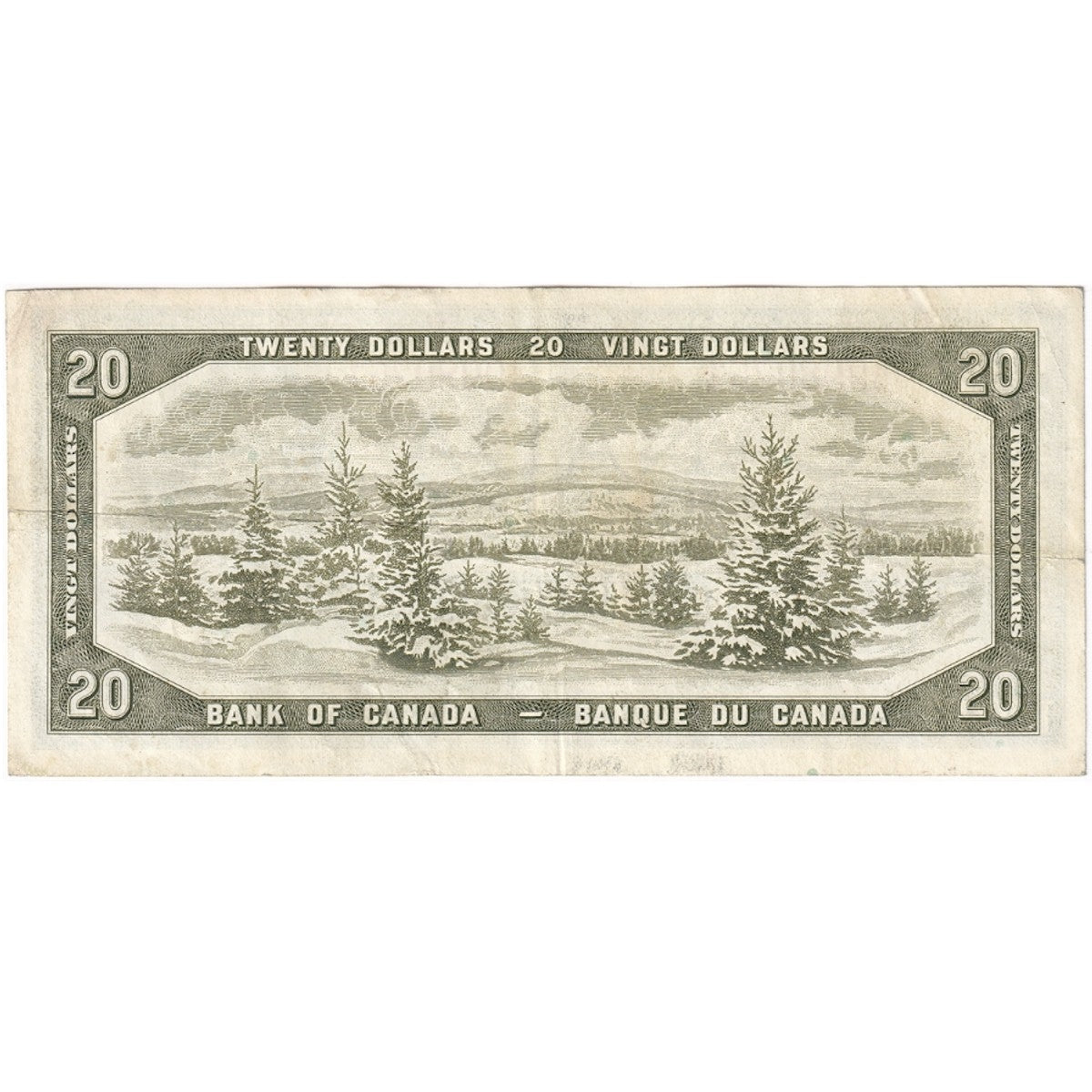 BC-41b 1954 Canada $20 Beattie-Rasminsky, B/W, VF-EF