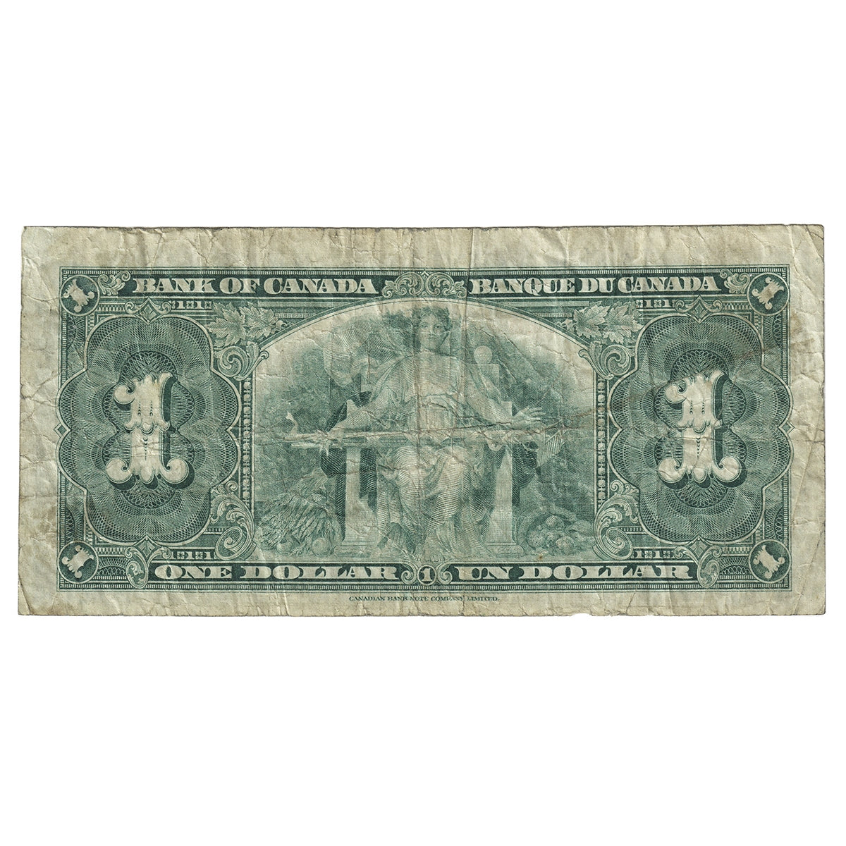 BC-21c 1937 Canada $1 Gordon-Towers, T/L, Fine (F12)
