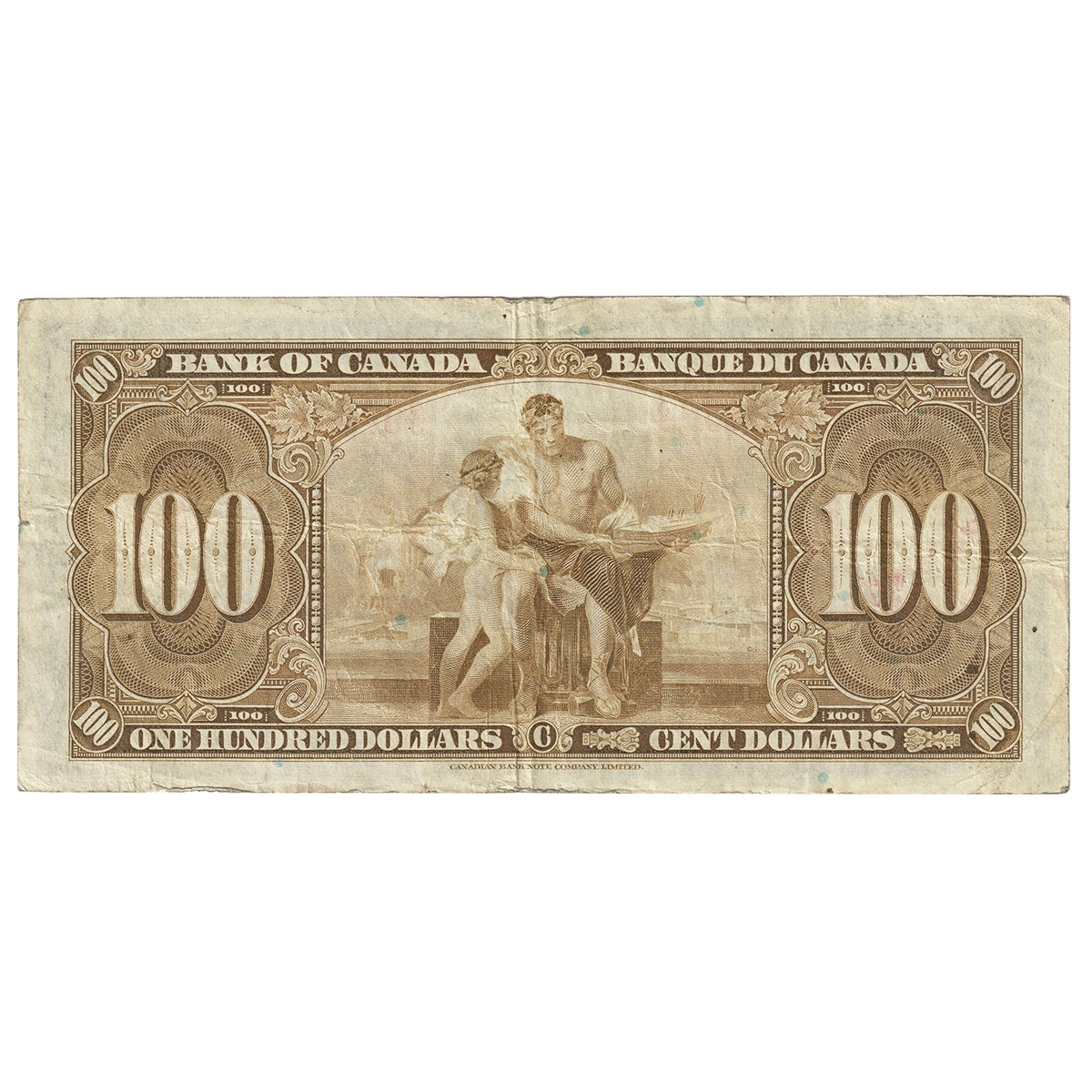 BC-27b 1937 Canada $100 Gordon-Towers, B/J, F-VF (F15)