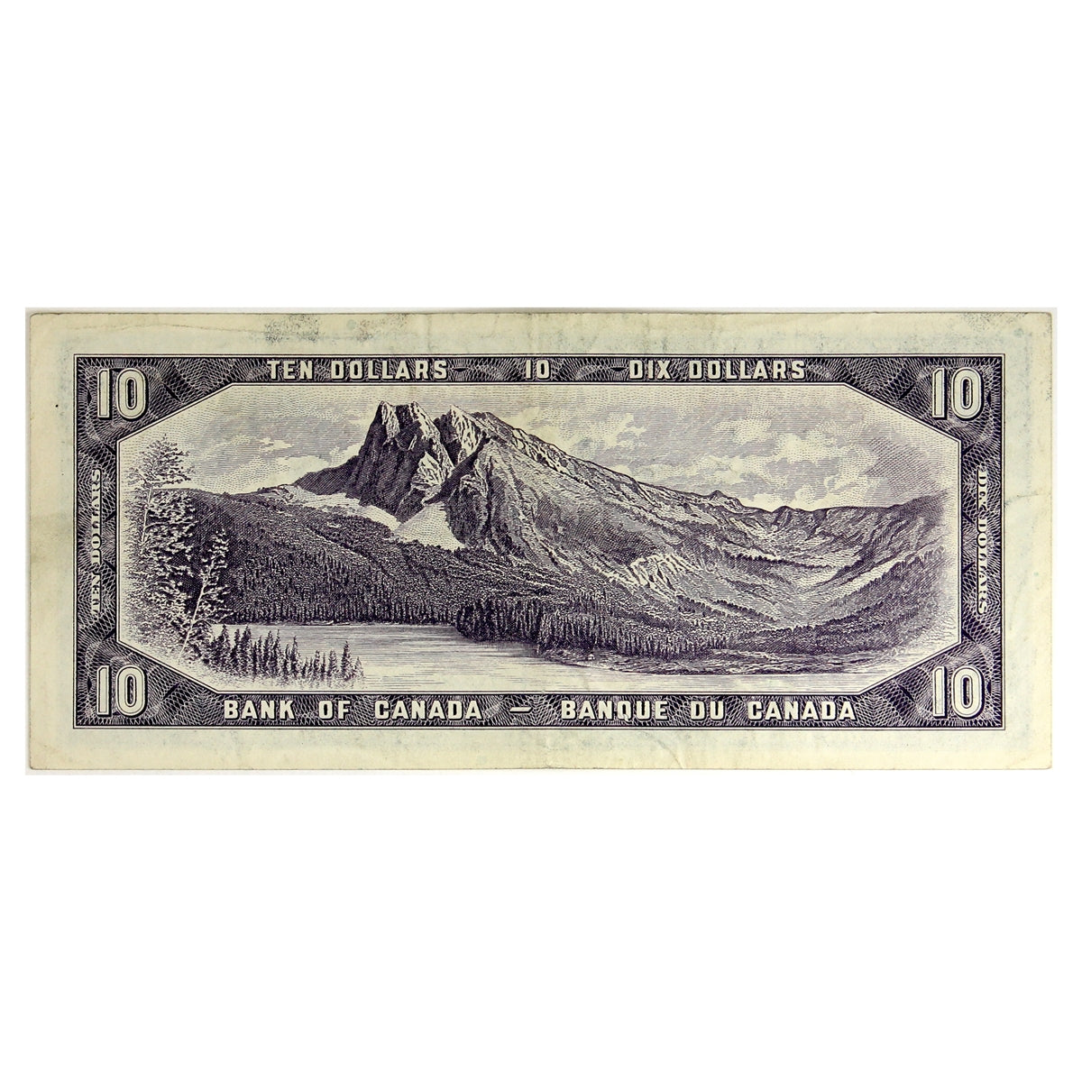 BC-40b 1954 Canada $10 Beattie-Rasminsky, I/V, VF-EF (VF30)