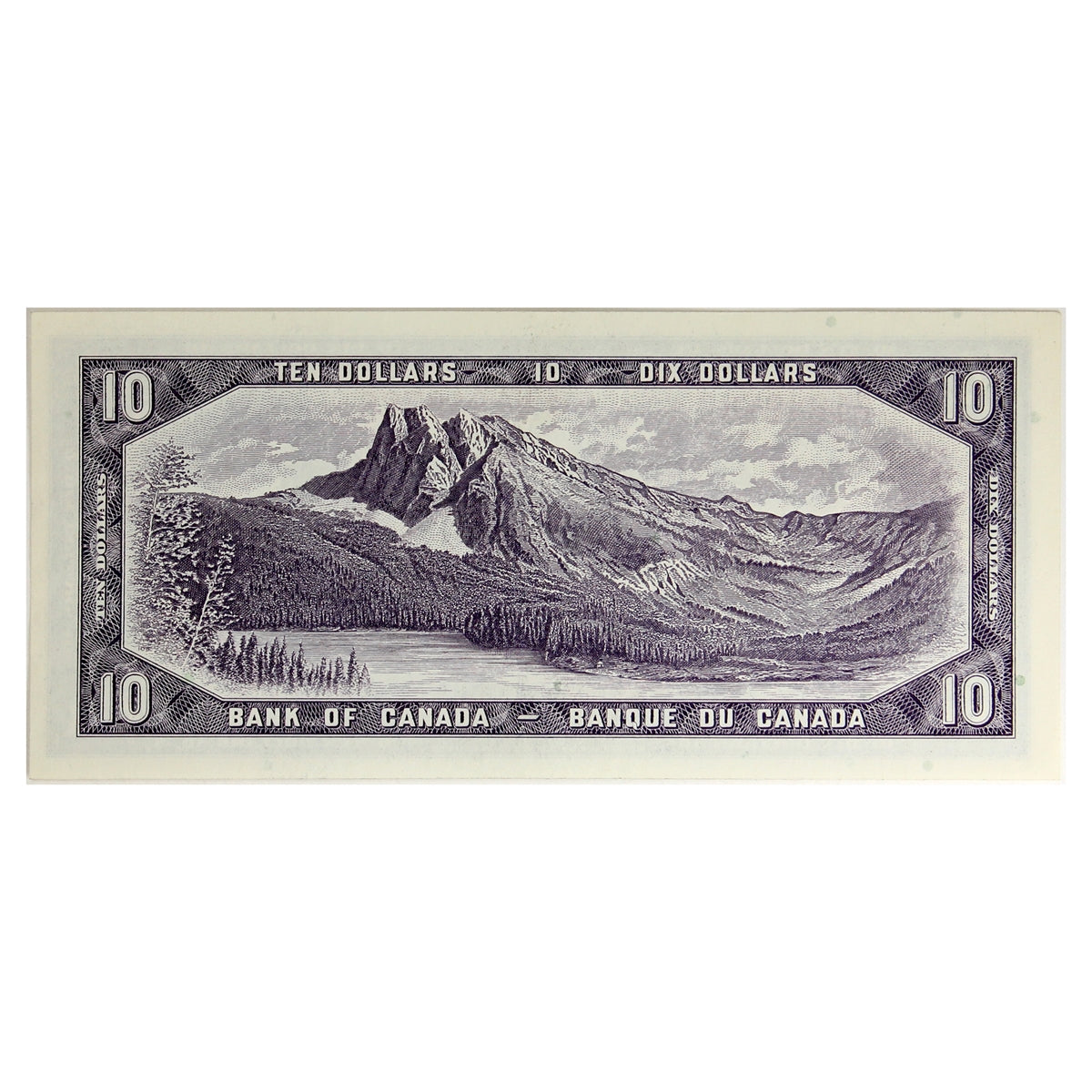BC-40b 1954 Canada $10 Beattie-Rasminsky, N/V, AU-UNC (AU55)