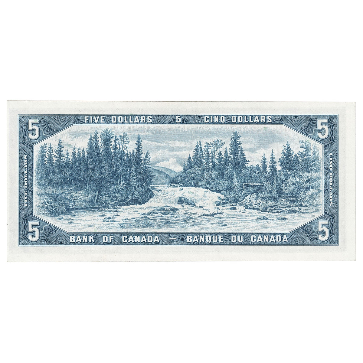 BC-39a-i 1954 Canada $5 Beattie-Coyne, R/C, AU-UNC (AU55)