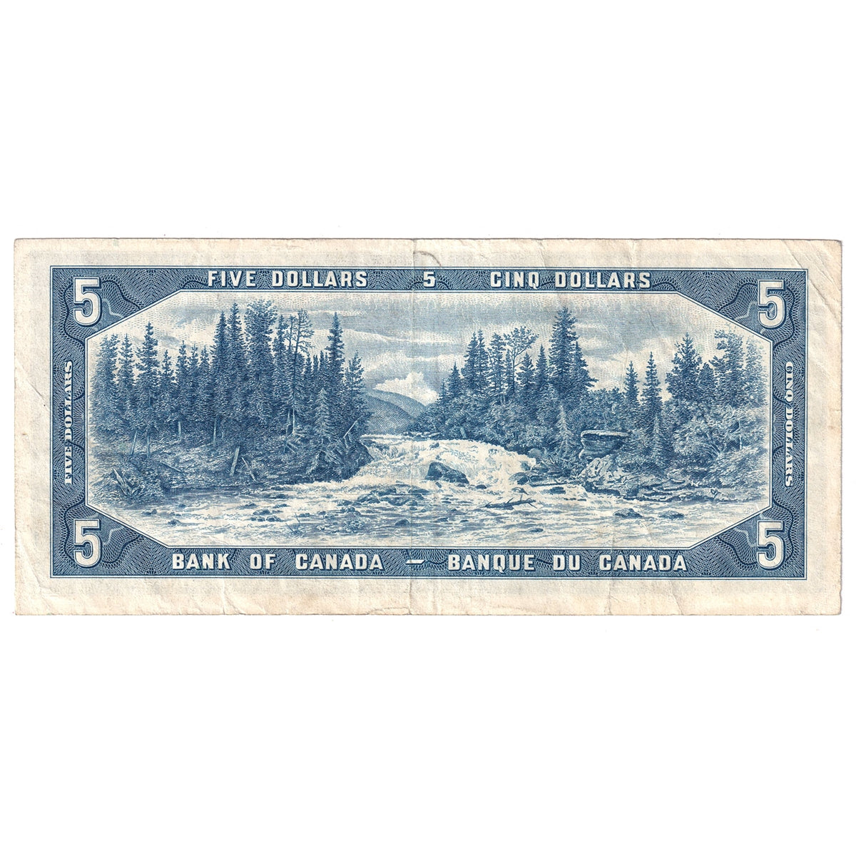 BC-39b 1954 Canada $5 Beattie-Rasminsky, H/S, Very Fine (VF20)