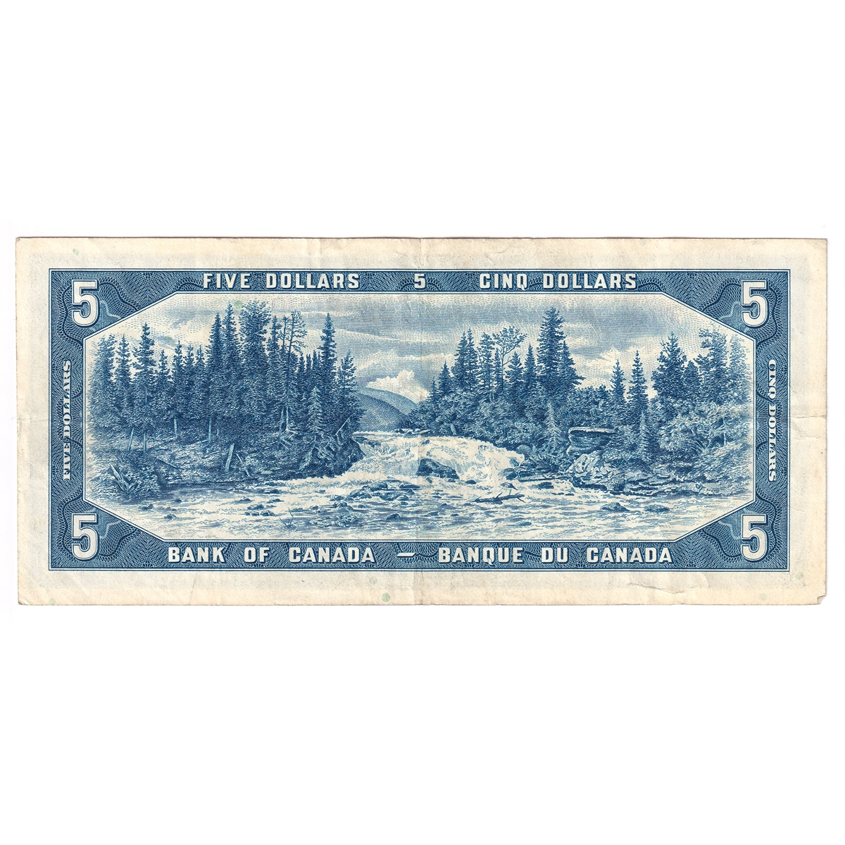 BC-39b 1954 Canada $5 Beattie-Rasminsky, B/X, Very Fine (VF20)