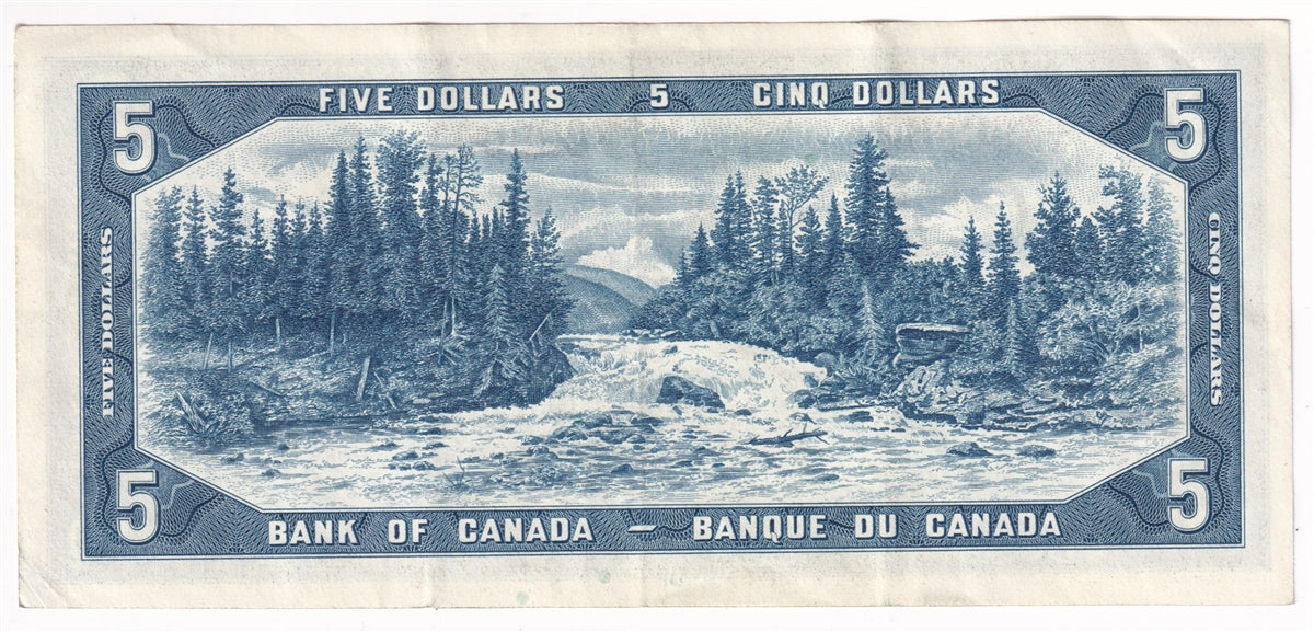 BC-39b 1954 Canada $5 Beattie-Rasminsky, O/X, VF-EF