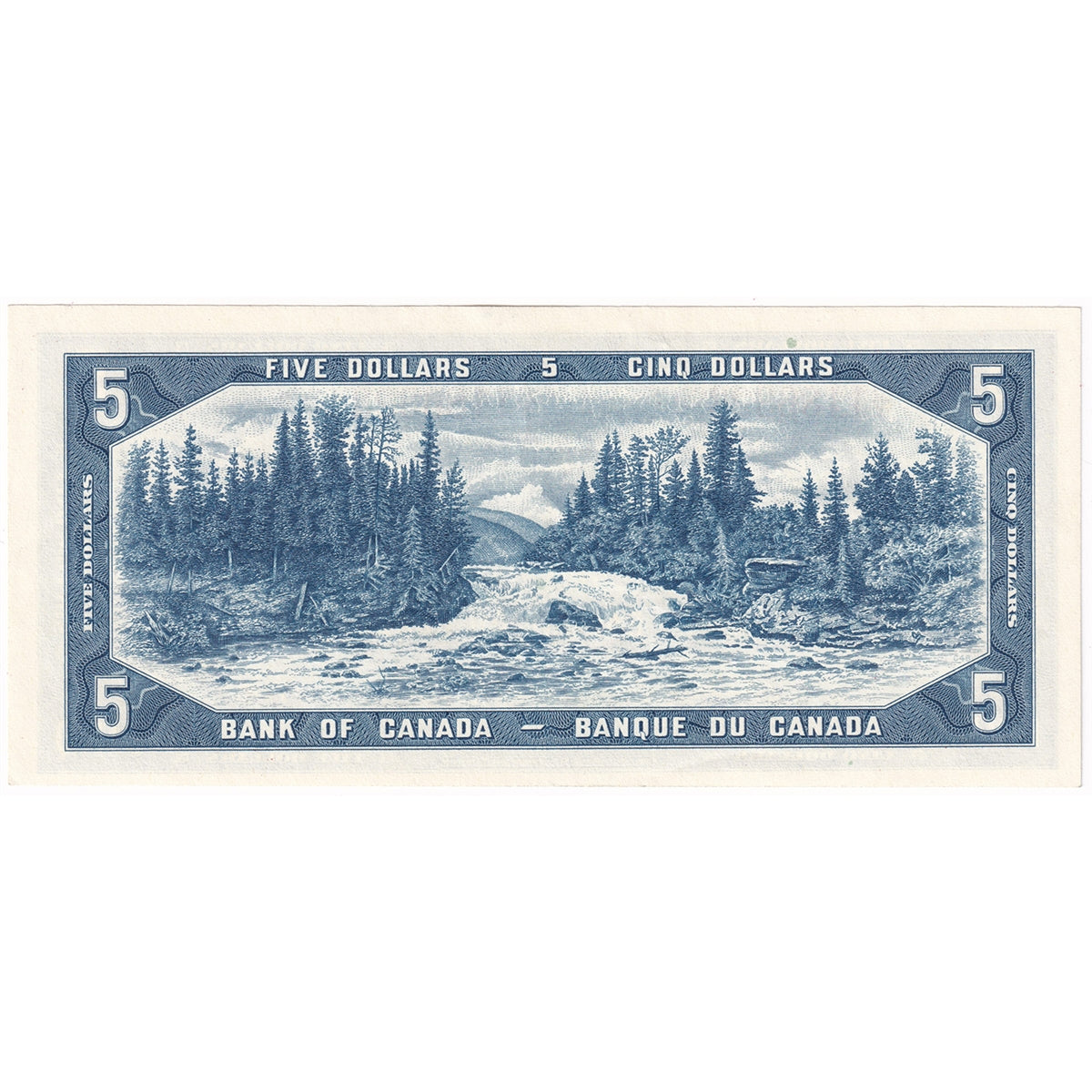 BC-39b 1954 Canada $5 Beattie-Rasminsky, O/X, AU-UNC
