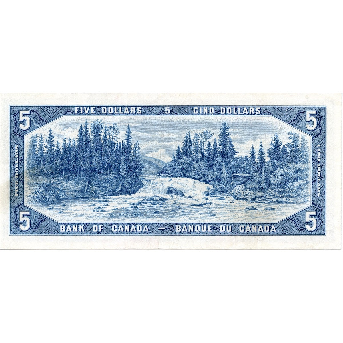 BC-39b 1954 Canada $5 Beattie-Rasminsky, L/X, Very Fine (VF20)