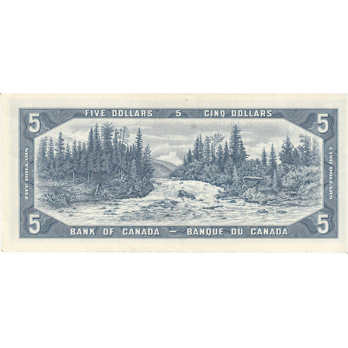 BC-39b 1954 Canada $5 Beattie-Rasminsky, T/S, Almost Uncirculated (AU50)