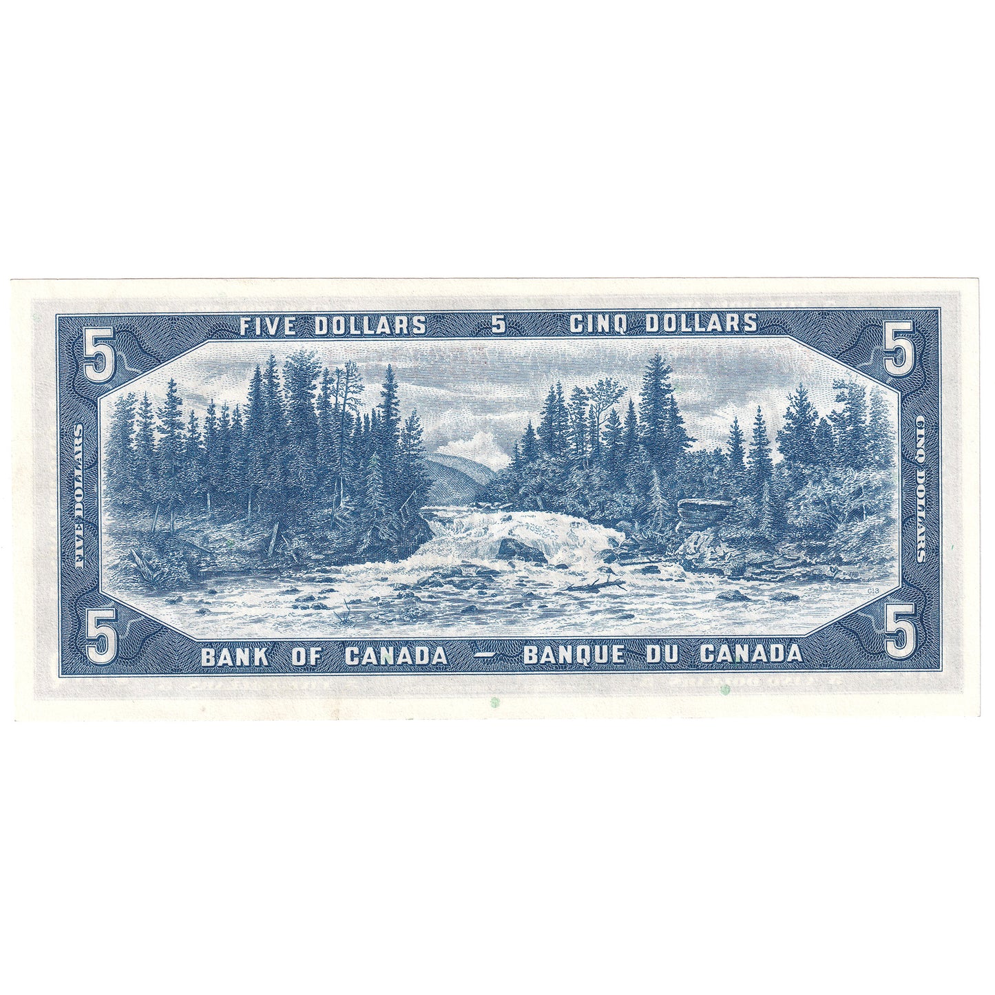 BC-39b 1954 Canada $5 Beattie-Rasminsky, F/S, AU-UNC