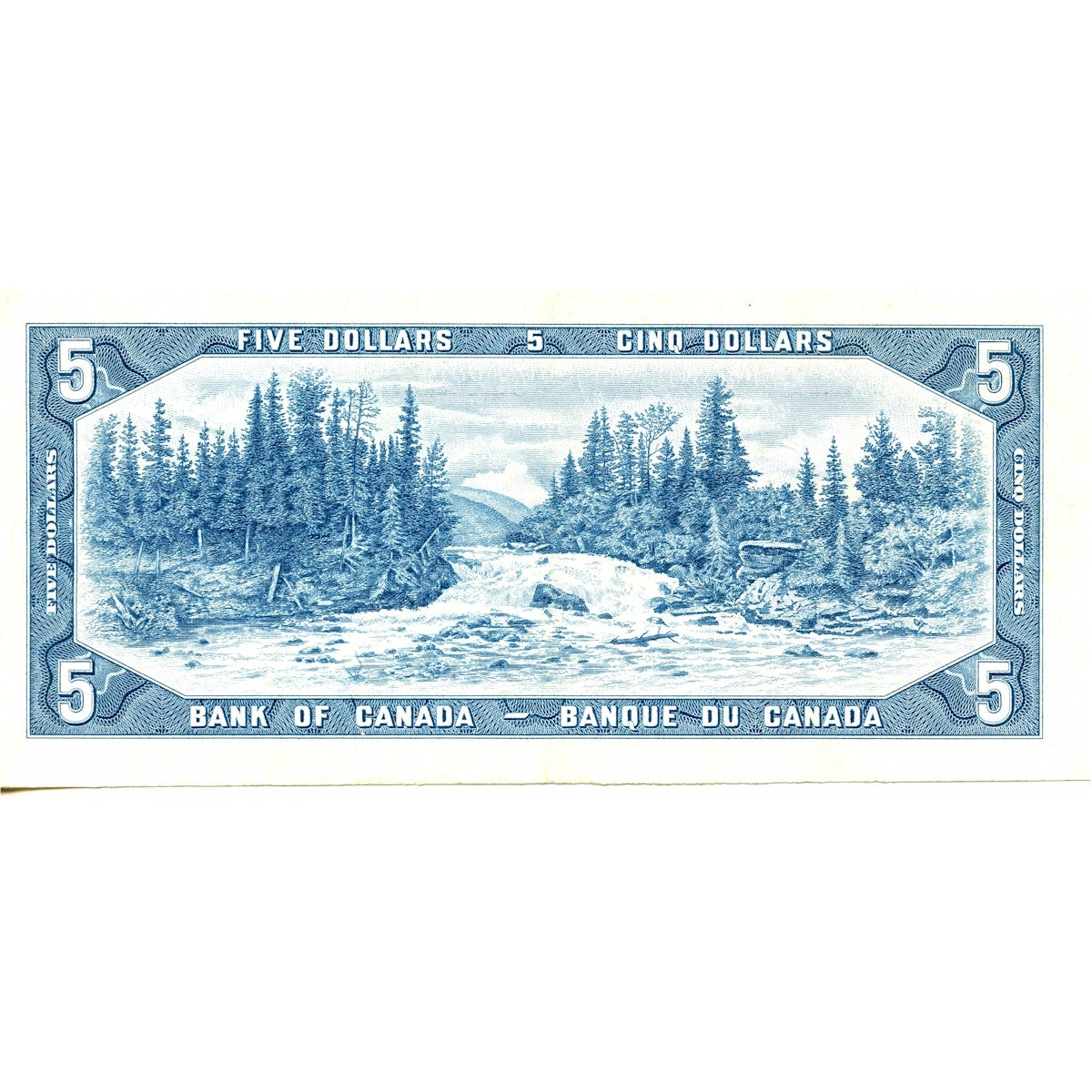 BC-39b 1954 Canada $5 Beattie-Rasminsky, Z/S, Very Fine (VF20)