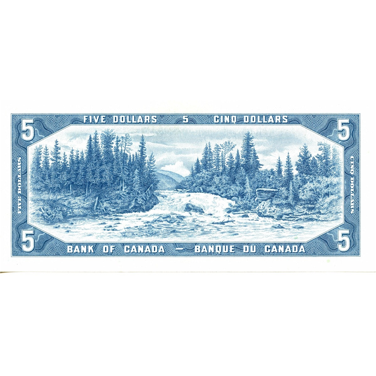 BC-39b 1954 Canada $5 Beattie-Rasminsky, P/X, AU