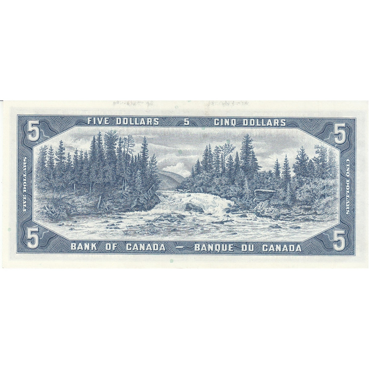 BC-39b 1954 Canada $5 Beattie-Rasminsky, P/S, Almost Uncirculated (AU50)