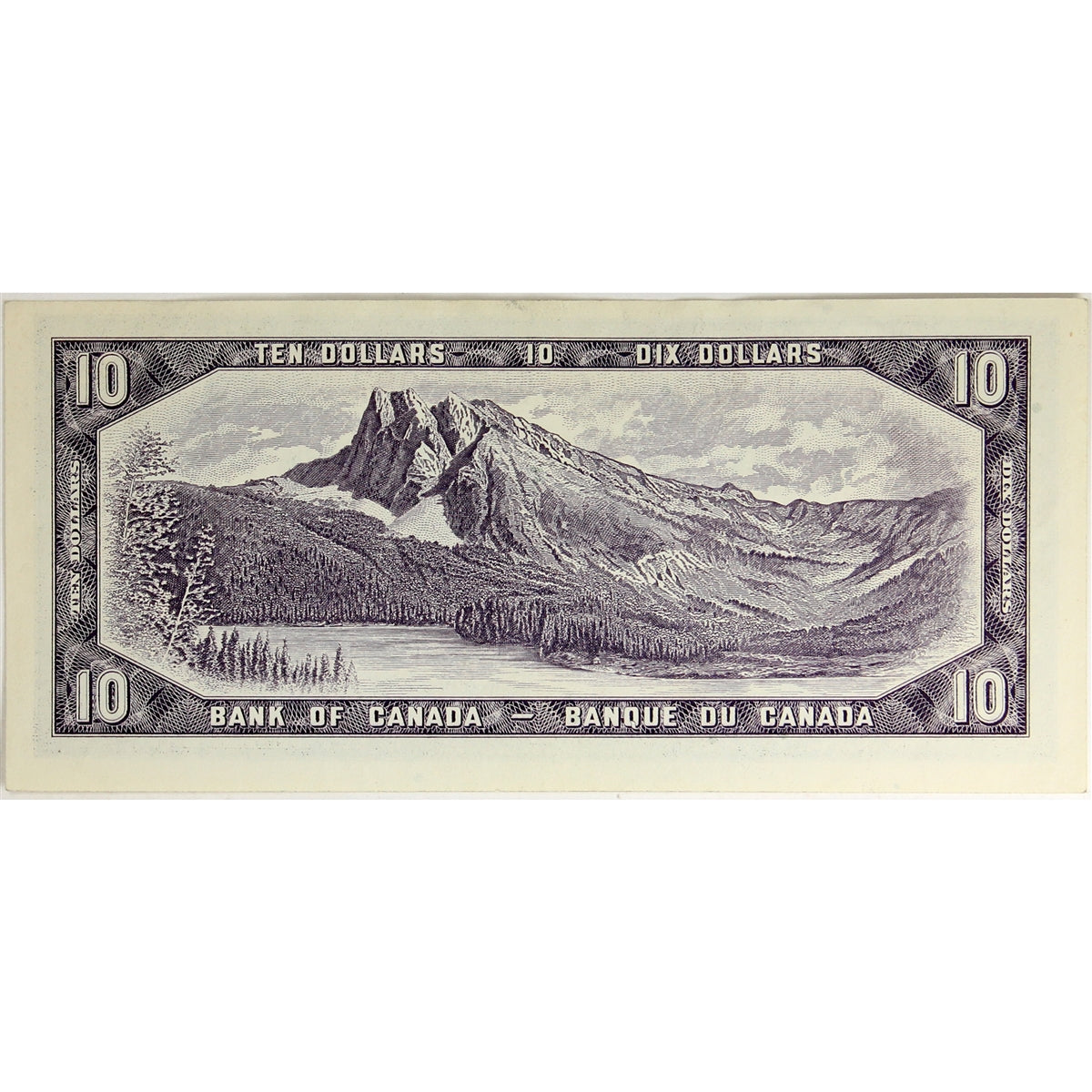 BC-40b 1954 Canada $10 Beattie-Rasminsky, R/V, Almost Uncirculated (AU50)