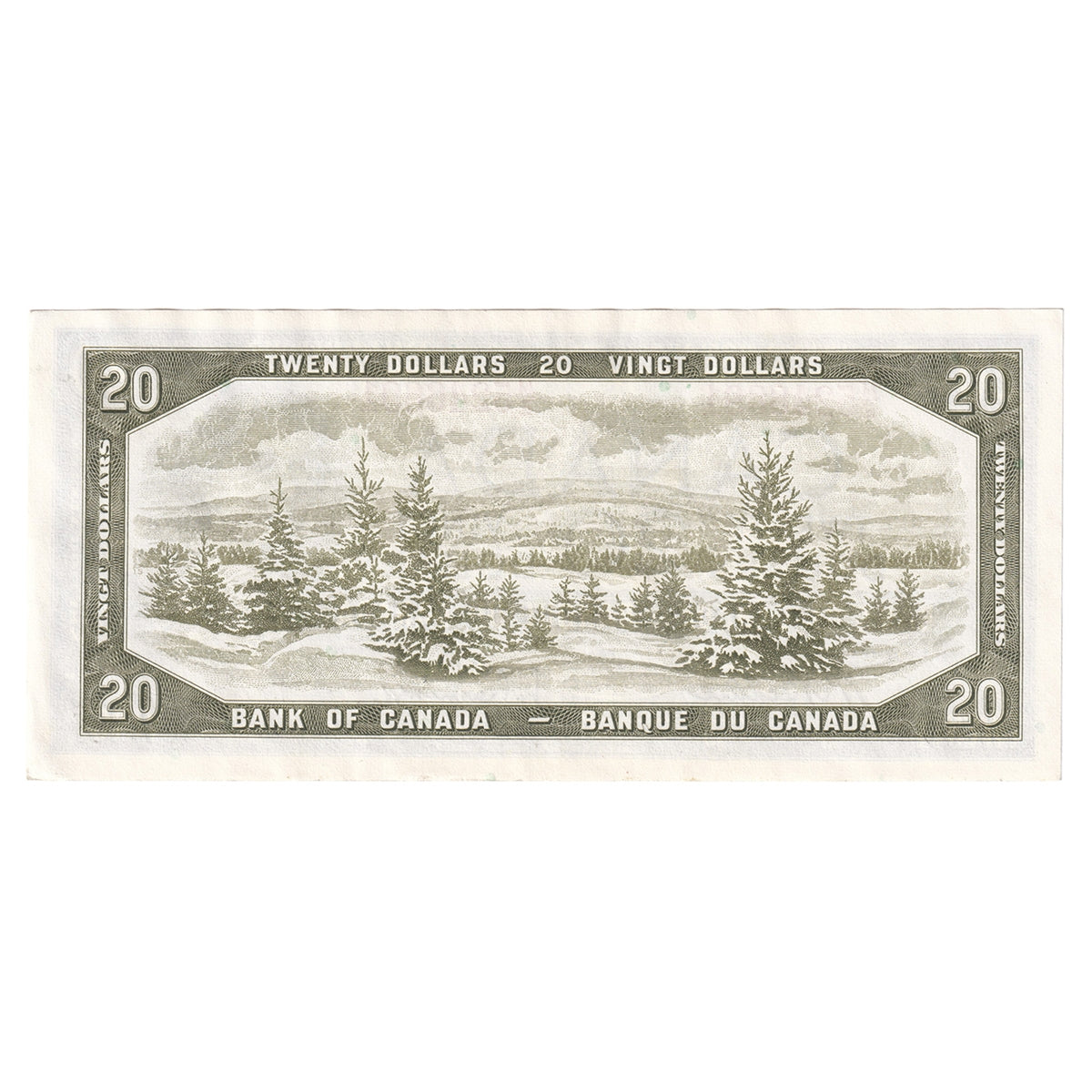 BC-41b 1954 Canada $20 Beattie-Rasminsky, M/E, Almost Uncirculated (AU50)