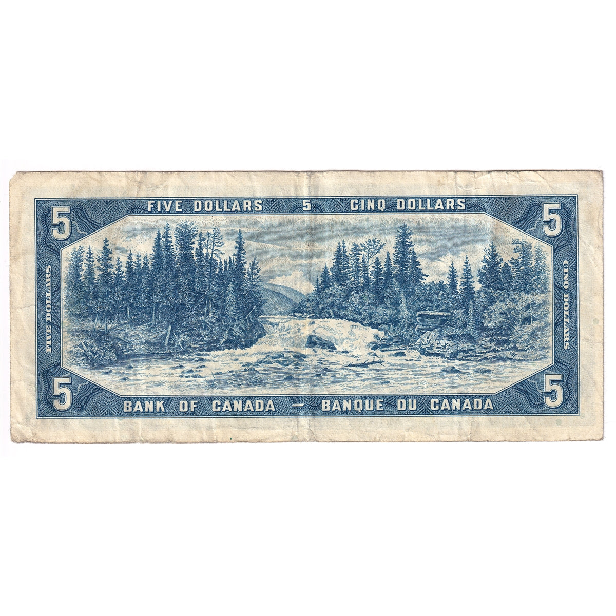 BC-39c 1954 Canada $5 Bouey-Rasminsky, U/X, Circ
