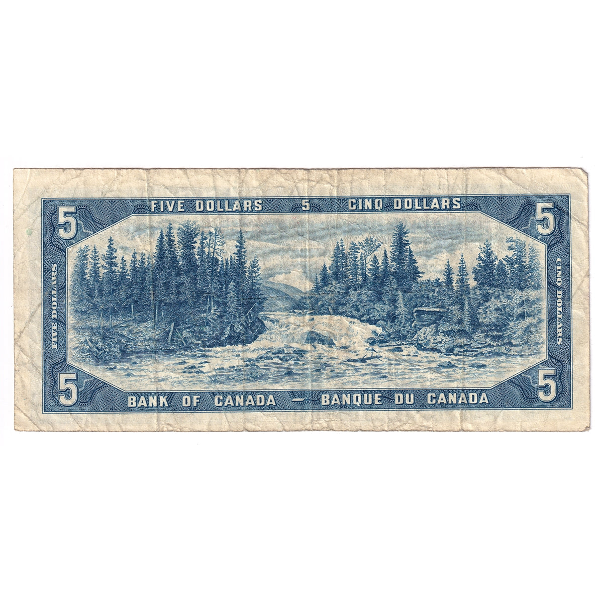 BC-39c 1954 Canada $5 Bouey-Rasminsky, R/X, Fine (F12)