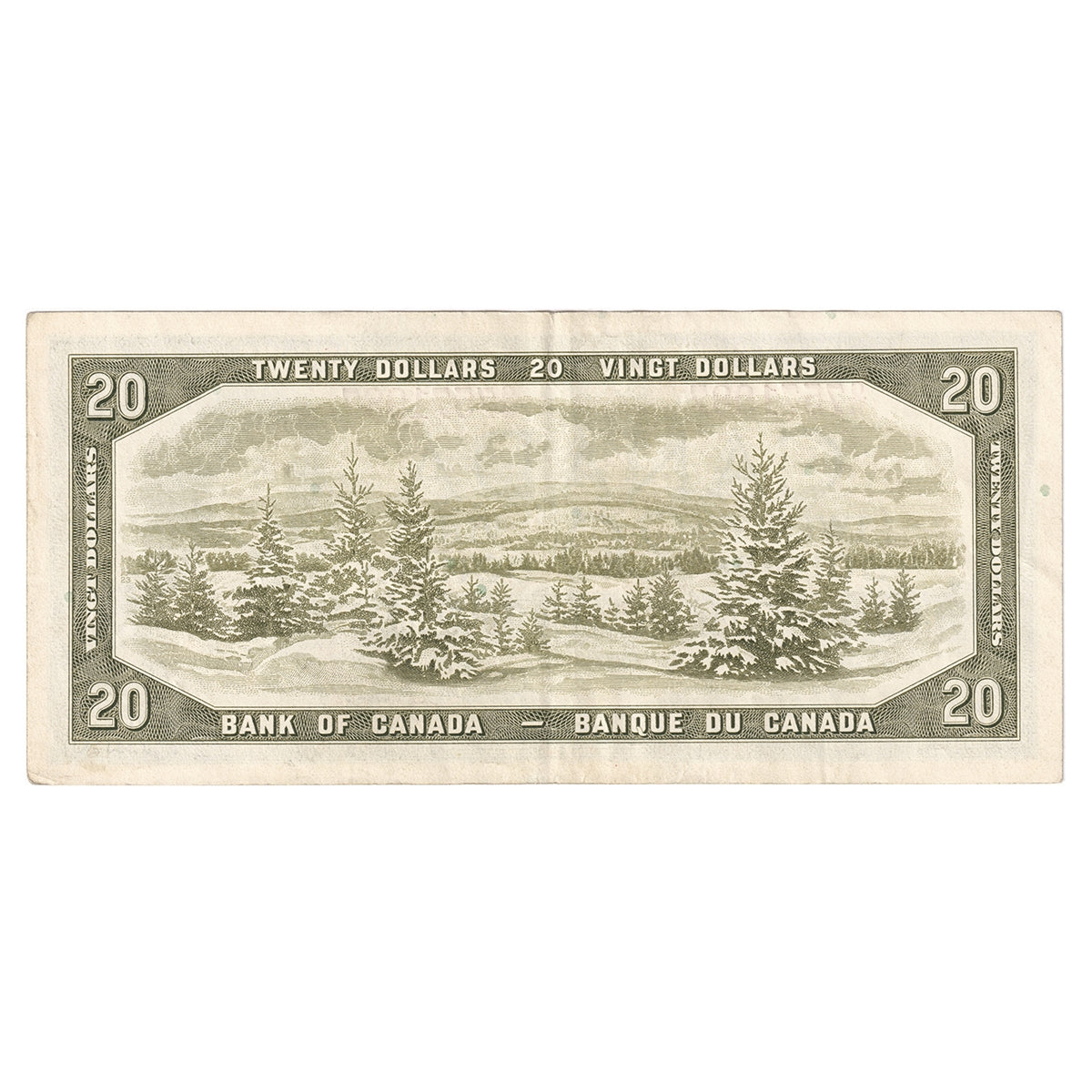 BC-41b 1954 Canada $20 Beattie-Rasminsky, G/W, EF-AU