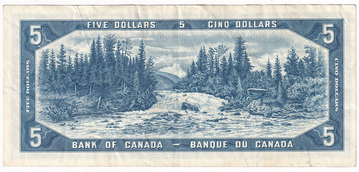 BC-39c 1954 Canada $5 Bouey-Rasminsky, V/X, Very Fine (VF20)