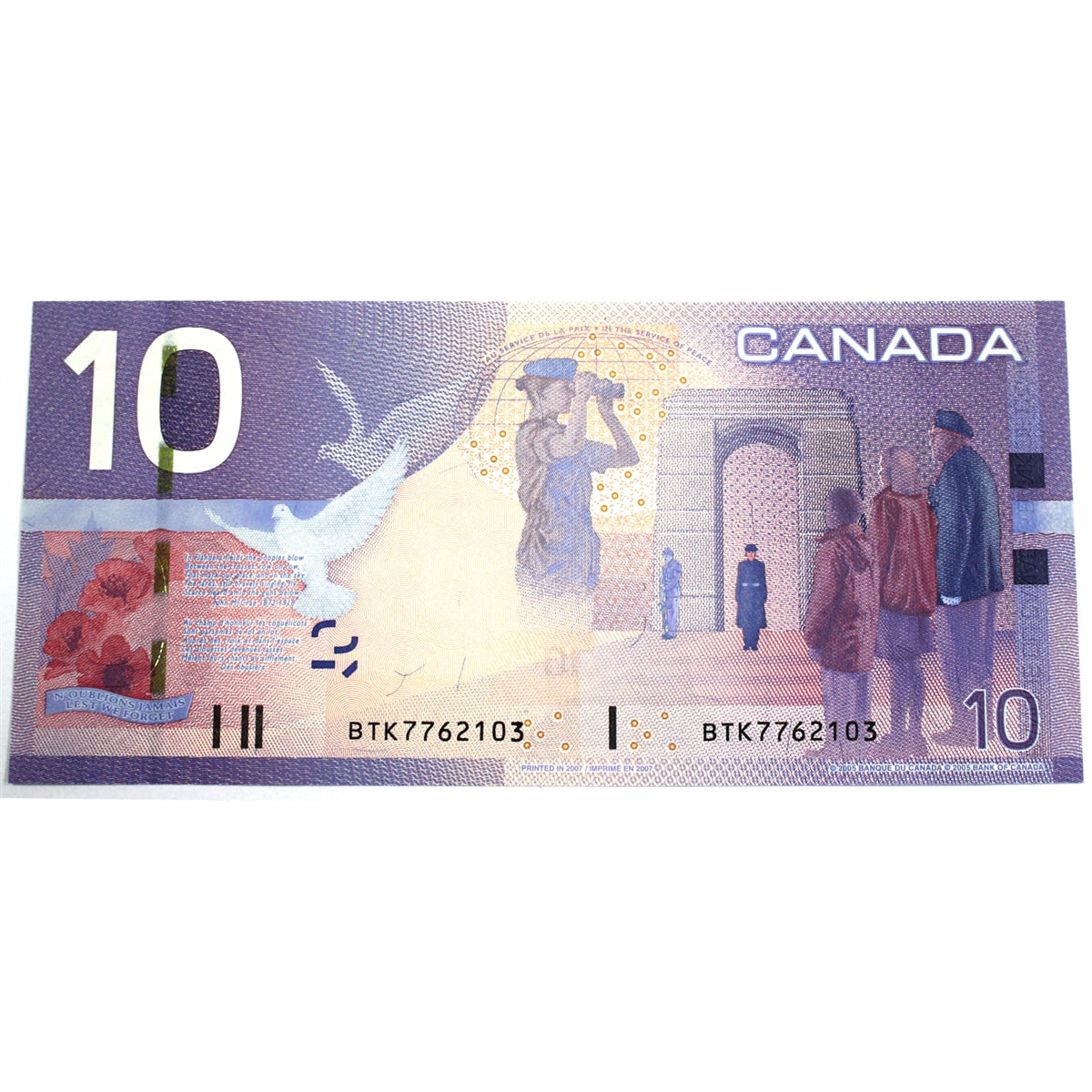 BC-68a 2007 Canada $10 Jenkins-Dodge, BTK, CUNC