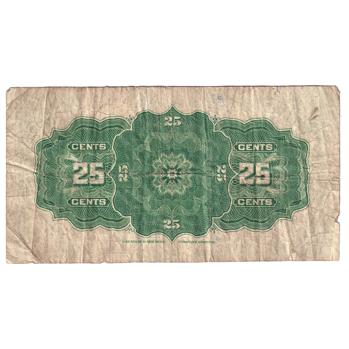DC-24a 1923 Dominion 25-cent Shinplaster, Hyndman-Saunders, Authorized, F-VF (F15)