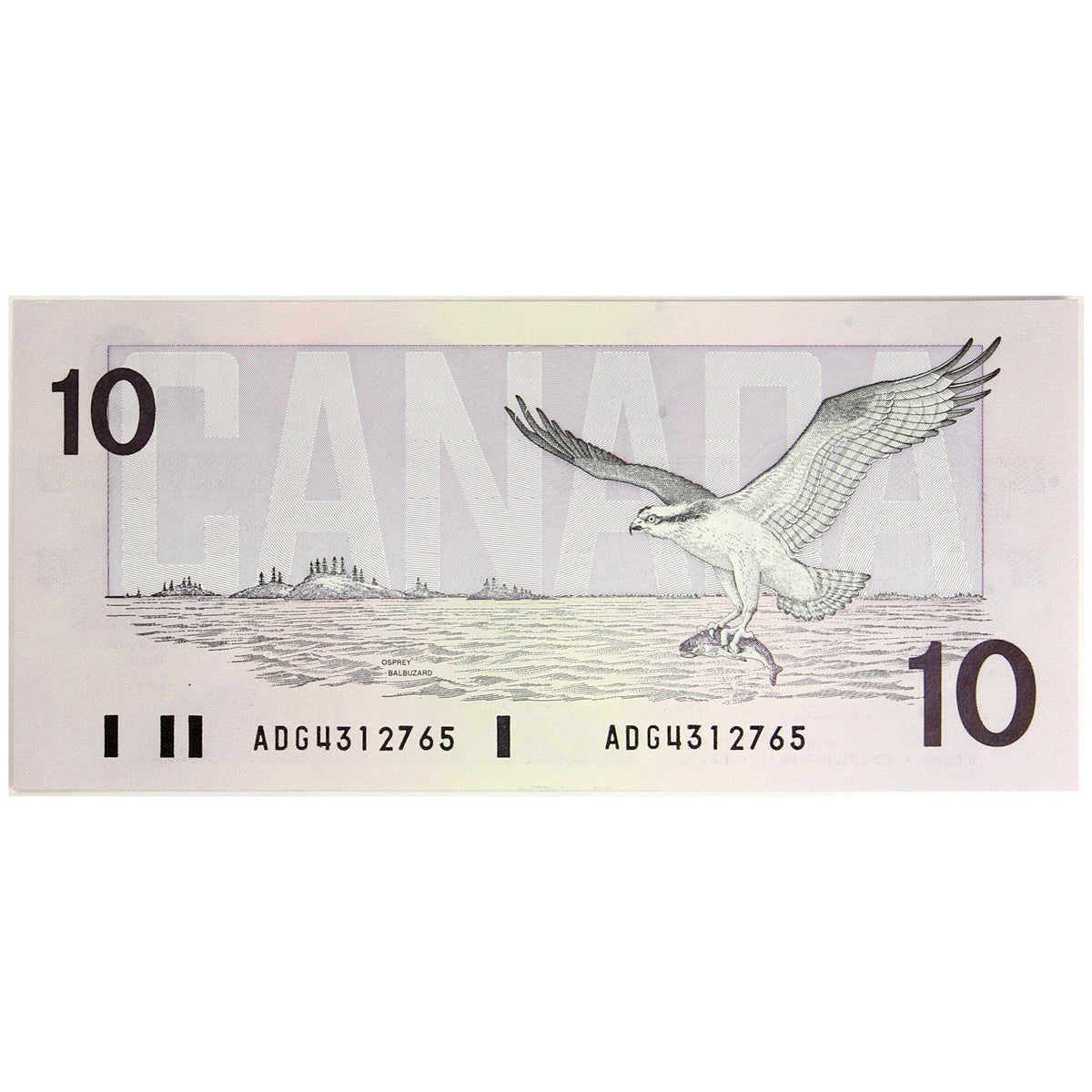BC-57a 1989 Canada $10 Thiessen-Crow, ADG, UNC