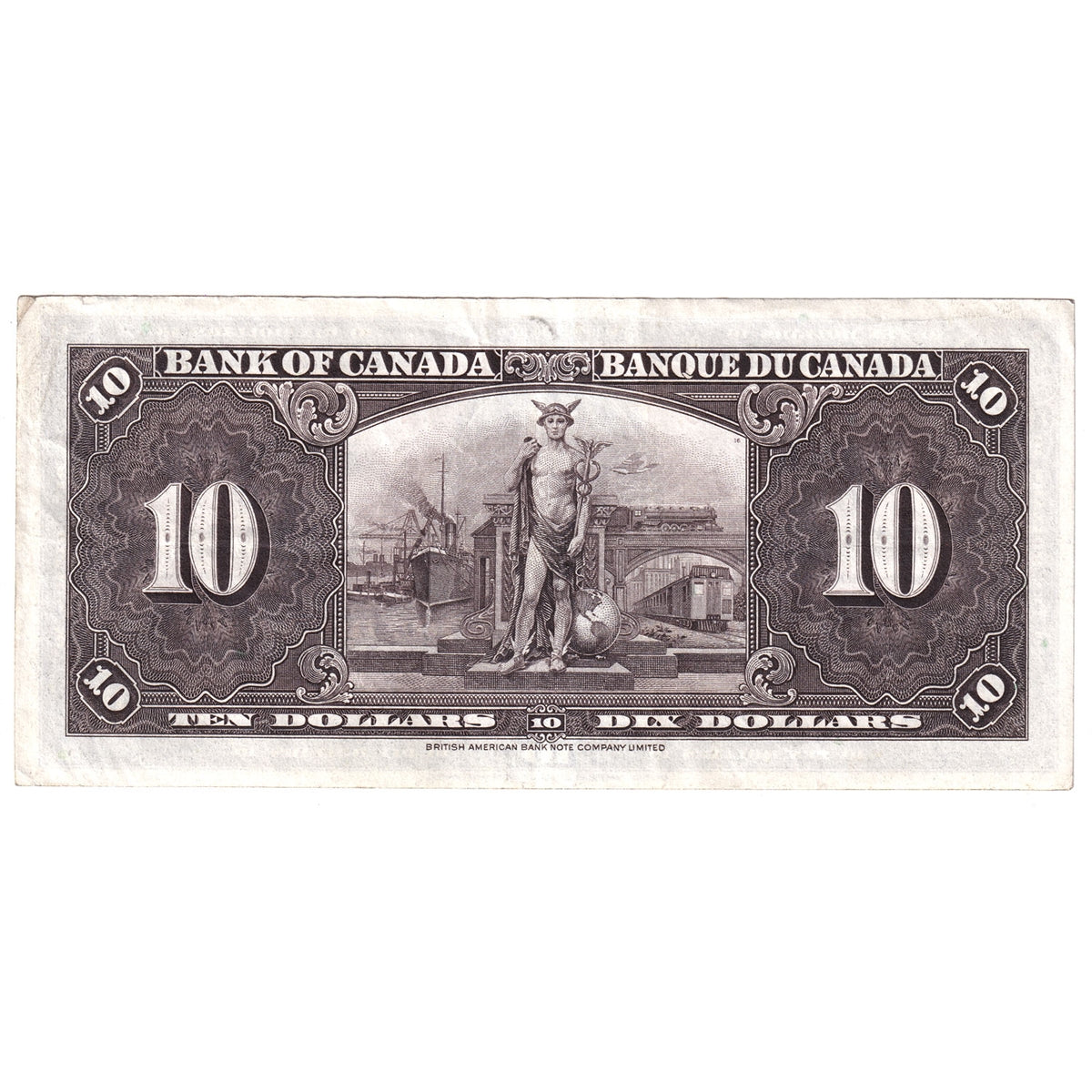 BC-24c 1937 Canada $10 Coyne-Towers, M/T, EF