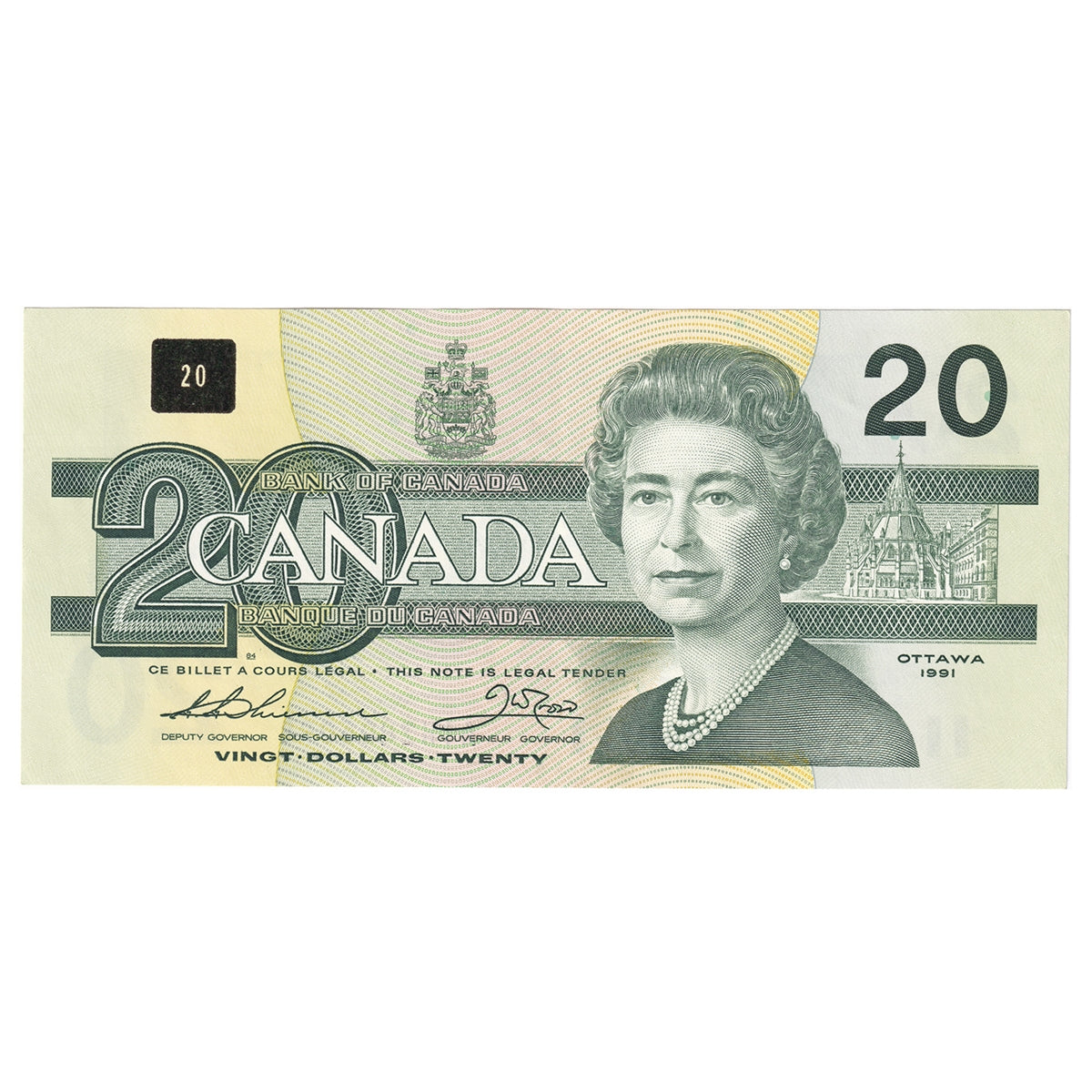 BC-58a-ii 1991 Canada $20 Thiessen-Crow, AIH, AU